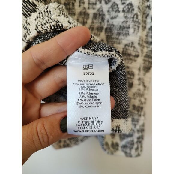 Anthropologie Dolan Women's Size Small Multi Asymmetrical Neckline Top Blouse - Picture 8 of 8